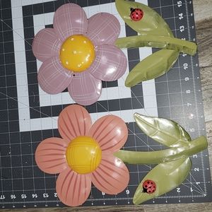 Metal flower wall decor for kids home interior